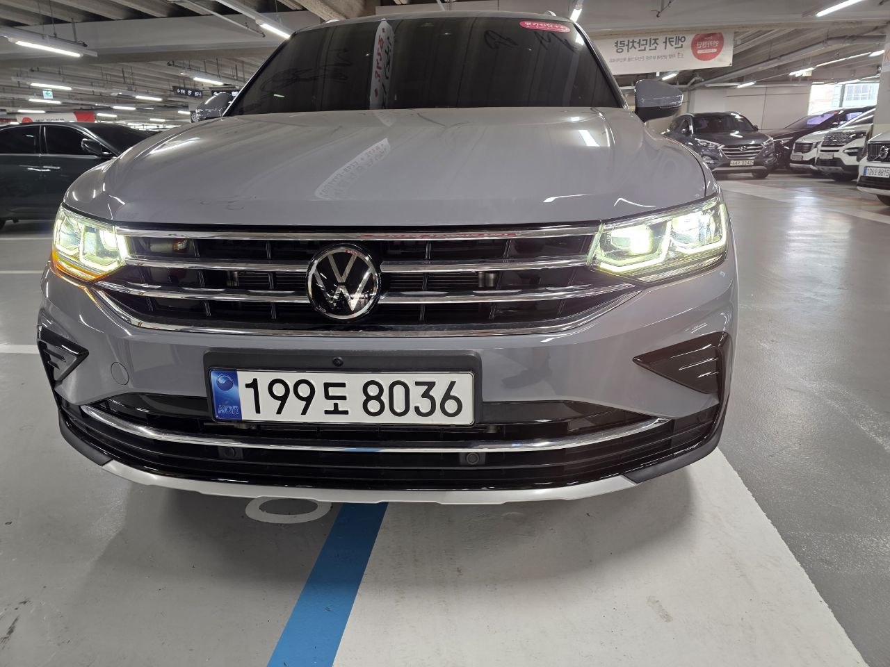 Volkswagen Tiguan, серый. Обзор.